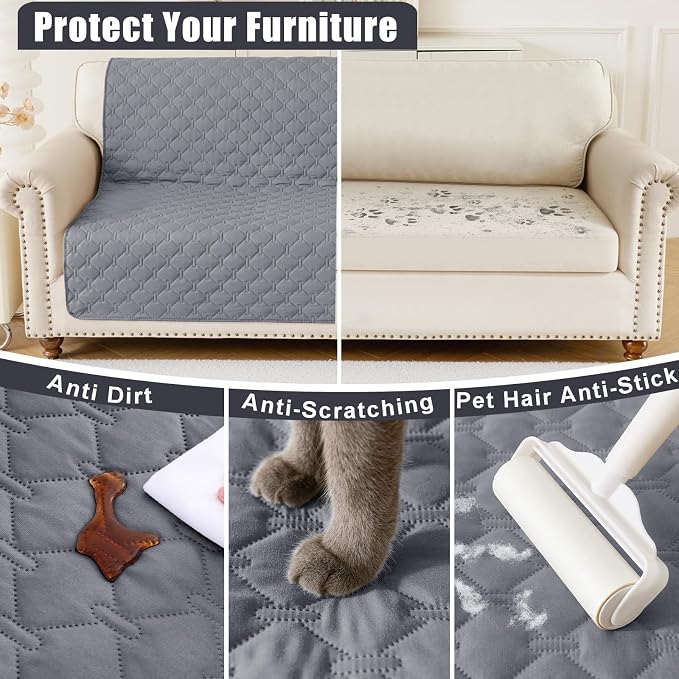 Smiry Waterproof Dog Bed Cover Blanket, Reversible Pet Blanket | Soft Reversible, Washable Leakproof Cats Dogs Couch Cover for Sofa, Couch, Furniture (40x50 Inch)