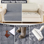 Smiry Waterproof Dog Bed Cover Blanket, Reversible Pet Blanket | Soft Reversible, Washable Leakproof Cats Dogs Couch Cover for Sofa, Couch, Furniture (82x120 Inch)