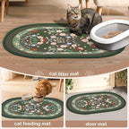 Bienbee Cat Litter Mat, 24" x 15" Dense Trapping Mesh for Litter Boxes | Litter Box Mat with PVC Mesh, Waterproof &Urineproof, Non-Slip Grip, Soft On Kitty Paws and Easy to Clean to Protect Floor