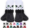 EXPAWLORER Anti Slip Dog Socks to Prevent Licking Paws for Cold Winter, Double Sides Dog Shoes Boots & Paw Protectors Booties for Hardwood Floors with Grip Small Medium Large Senior Dogs Halloween L