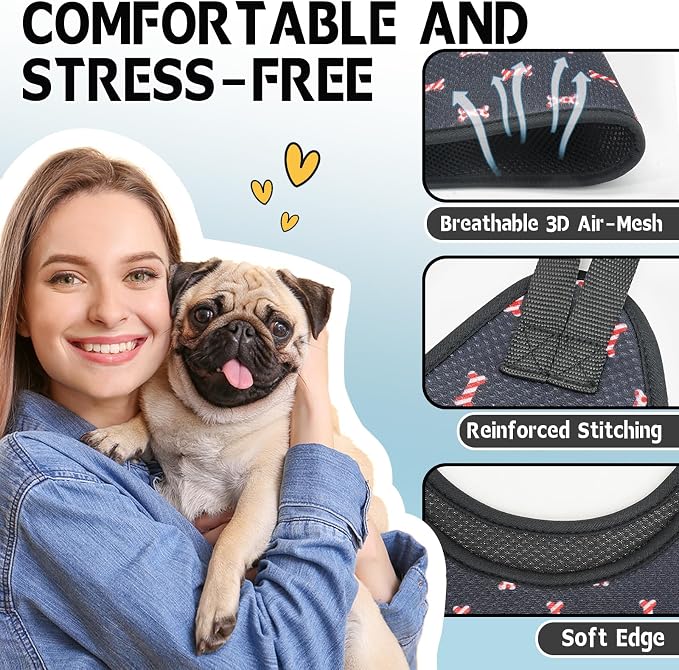 Supet Dog Grooming Hammock for Nail Trimming, Pet Grooming Hanging Harness | Restraint Dog Leashes Sling, Stress-Free Animal Holder Set for Clipping Nails, Ear & Eye Cleaning, Medicine(Black Currant, M)