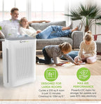 Air Purifier for Home Allergies & Pets | 4-in-1 H13 True HEPA Filter/Ionizer/Carbon + UV Light | Portable Air Purifiers for Large Room & Bedroom Odor Elimination - InvisiClean Aura II