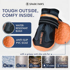 Spark Paws 365 Dog Shoes - All-Season Boots for Winter Snow & Hot Pavement | Water-resistant, anti-slip, stay-on straps - rain, ice & summer booties in one. Reflective; small, medium & large dogs