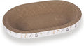 PatiencET Oval Cat Scratcher Bed for Indoor Cats with Catnip | Corrugated Cardboard Pad, Cat Scratching Board for Scratching, Stretching, Playing and Lounging, 17 x 12 Inch