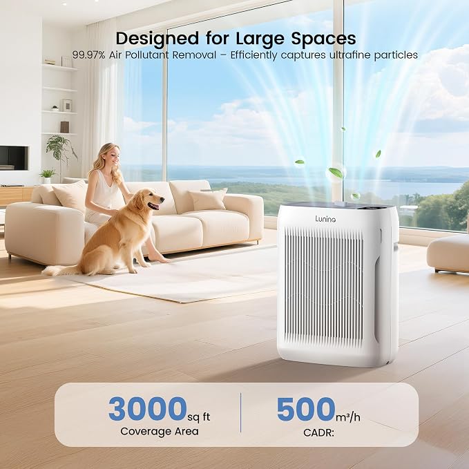 Air Purifiers for Home Large Room up to 3000 Ft² | Pet Air Purifier with Auto Mode, 4 Fan Speeds, Aromatherapy, H13 HEPA Washable Filter for Allergies, Pet Hair, Smoke, Pollen