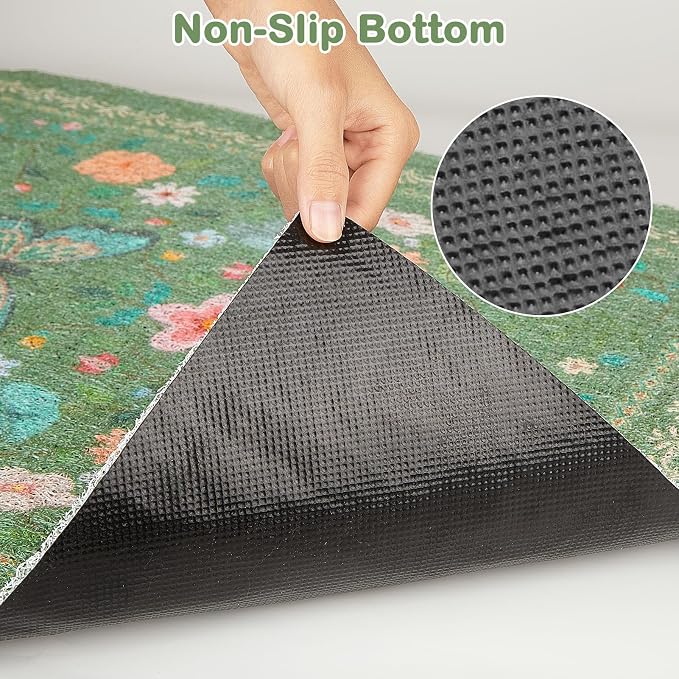 Unicorn Catcher 33"x22" Cat Litter Mat Non-Slip Washable Litter Box Mat | High-Density PVC Litter Catcher Mat Efficiently Traps Scattered Litter From Paws To Keep Floors Clean
