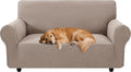 XINEAGE Stretch 2 Seater Slipcover, Non-Slip Pet Couch Cover,Khaki | Washable Furniture Protector, Elastic Bottom, Dogs & Cats Friendly, Scratch-resistant, Fast Setup, High Elasticity