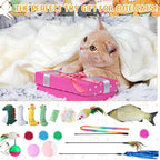 Shappy 150 Pcs Cat Toys for Indoor Cats Bulk, Kitten Toys Pack, Variety Interactive Gift Including Mice Interactive Silent Ball Spring Crinkle Balls Gift for Kitty Kitten Cat