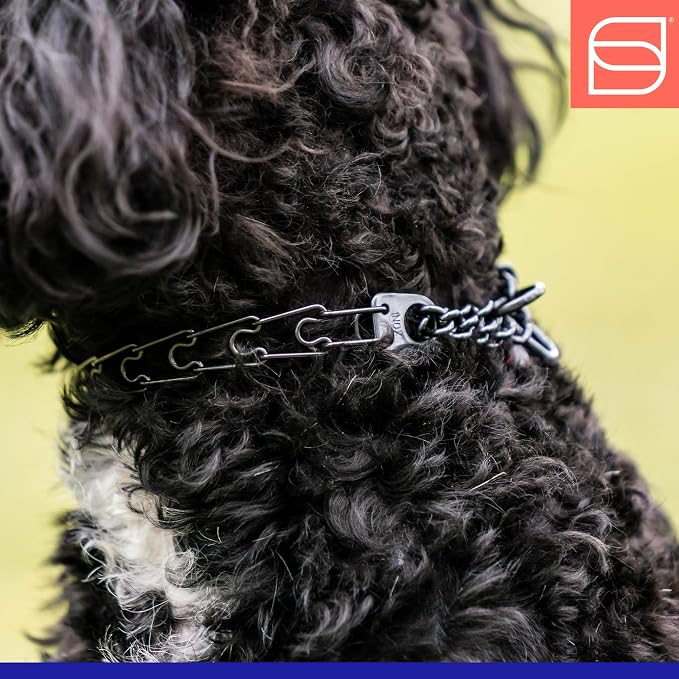 Herm Sprenger Micro Prong Collar for Dog Training | 1.5mm Black Stainless Steel Ultra-Plus Training Collar for Small Dogs German Made - Max Neck Size 9.5" (Black Stainless Steel, 12in (30cm) x 1.5mm)