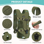 Lukovee Dog Backpack Carrier, Legs Out Easy-fit Dog Front Carrier for Small Medium Dogs, Adjustable Hands Free Dog Chest Carrier for Hiking Cycling (GR,L)