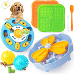 Forfon Curated Dog Puzzle Toys for Boredom and Mental Stimulation, 10-Pack Enrichment Toy Set with Slow Feeder Bowl, Lick Mat & Treat Ball to Keep Dogs Busy and Engaged