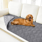 Smiry Waterproof Dog Bed Cover, Reversible Pet Blanket for Sofa Couch | Soft Washable Dog Blanket, Leakproof Couch Cover for Dogs Cats & Furniture Protection, 30x82, Grey/Light Grey