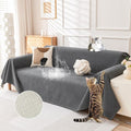 Deep Dream Cat-Scratch Resistant Couch Cover, Waterproof Sofa Cover for 3 Cushion Couch Washable, Pet Friendly Couch Protectors Anti Slip Thickened Sofa Slipcovers for Dogs Pets, 91" x 150", Dark Grey