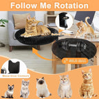 Cat Desk Bed - Ergonomic cat Desk Perch Clamp for Remote Workers - Quality Desktop Suspended Cat's Bed- Rotating Cats Hammock Desk with Removable Cover, Cat Bed Hold UP to 50LBS