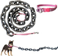 6 Ft Funny Dog Leash - Giant Plastic Chain Leash with Puppy Collar for Small Dogs, Cats, and Puppies - Black Funny Chain Dog Leash