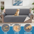 H.VERSAILTEX Sofa Slipcover Sofa Cover 100% Waterproof Couch Cover with Elastic Straps Furniture Protector for Pets Kids Children Dog Cat(Oversized Sofa, Rocket Gray)
