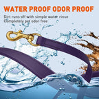 Viper Biothane K9 Working Dog Leash Waterproof Lead for Tracking Training Schutzhund Odor-Proof Long Line with Solid Brass Snap for Puppy Medium and Large Dogs, 15ft Violet Purple