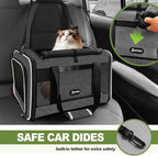 GAPZER Cat Carrier 18x11x11 Top Load, Soft-Sided Pet Travel Bag Over 15 lbs | Collapsible Small Dog Puppy Crate 10 Pound, Small Animal Rabbit Kennel Carrying Case, Kitten Mesh Cage Medium Cat Under 25 lb