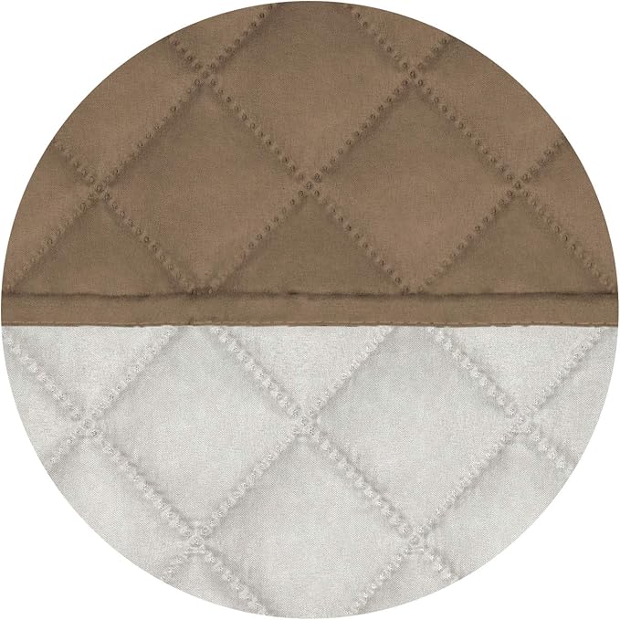 PureFit Reversible Quilted Couch Covers for Dogs Sofa Cover 4 Seater 88" | Camel/Ivory, Water Resistant Couch Protector, Washable Pet Couch Cover with Non Slip and Elastic Straps For Kids