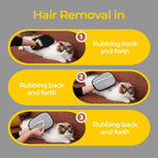 2Pcs Pet Hair Removal Glove for Dogs & Cats - Upgraded Reusable Electrostatic Pet Hair Glove, Pet Hair Remover Tool for Laundry, Couch, Carpet & Car Seat, Pet Grooming Kit (Gray/Black Combo)