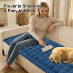 Smiry Couch Cover for Dogs, Non Slip Fuzzy Pet Sofa Covers Washable | Sofa Slipcovers for 3 Cushion Couch, Soft Thick Furniture Protector for Cats Dogs, Against Fur, Dirt, Scratch (35.4"x88")