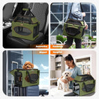 Lekereise Top-Expandable Pet Carrier 18x11x11Inch Delta American United Airline Approved Underseat to 15lbs Stable Car Travel Carriers for Small Dogs Cats with Locking Safety Zippers Anti-Scratch Mesh