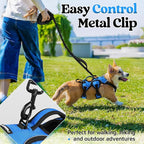 rabbitgoo Escape Proof Dog Harness for Small, No Pull with Lift Handle | No Escape, Full Soft Padded, Reflective Adjustable Vest, Leash Clip for Walking Hiking Training, Blue, Small