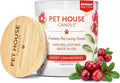 Pet House Cranberry Candle Plant Based Clean Burning Scented, Long Lasting Pet Odor Candle for Home - Sweet Cranberries