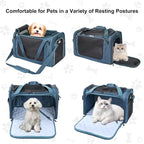 EliteField Deluxe Soft Pet Carrier for Cats and Dogs (3-Year Warranty) | Airline Approved, Waterproof Fabric, Scratch-Resistant Mesh, Expandable Mat, Built-In Leash, Suitcase Sleeve, Seat Belt Loops