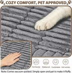FUANGUI 2 Pack Waterproof Couch Cover for Dogs Pets Sofa Protector | Non-Slip Washable Fuzzy Soft Sofa Slipcover for 2 PCS L Shaped Sofa Pet Friendly, 27.6" x 70.9"+27.6" x 82.7", Grey