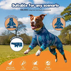 LovinPet Boxer Dogs Onesie Pajamas - UV Protection&Wound Care, Anxiety Relief, Lightweight Stretchy Fabric, Reflective Stripe, Coral Tree Print, Post Surgery Clothes, Pet PJ's/Large
