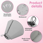 AOFITEE Dog Cones for Medium Dogs, Soft Dog Cone Collar After Surgery, Adjustable Cone for Dogs to Stop Licking, Breathable Pet E-Collar Alternative for Wound Healing(Grey,Medium)
