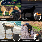 Dog Shoes for Hot Pavement Anti-Slip Dog Boots & Paw Protectors for Large Dogs Breathable Small Medium Large Dog Booties for Summer Hiking Outside Winter Snowy Day Dog Booties 4PCS