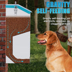 Automatic Cat Feeder Outdoor 59cups/14L Automatic Dog Feeder | Gravity Cat Food Dispenser with Storage, Galvanized Pet Feeding Station, Indoor and Outdoor Use, Wall Mountable