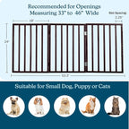 3-Panel Indoor Foldable Dog Fence for Stairs, Hallways, or Doorways - 54x24-Inch Wood Freestanding Dog Gates by PETMAKER (Brown)