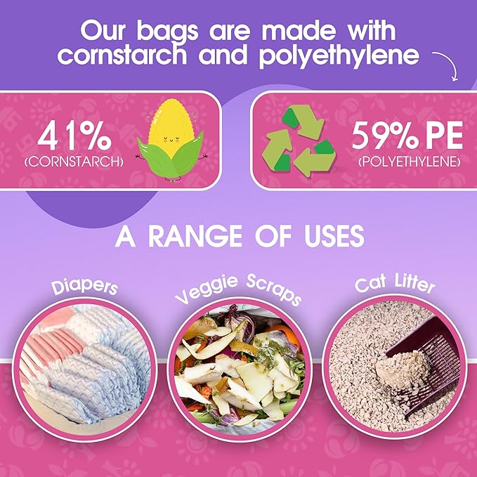 Pet N Pet Poop Bags for Dogs, 270 Count, Lavender Scented, Multi-Color