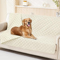 Smiry Waterproof Reversible Pet Couch Covers for Dogs | Pet Friendly, Soft Fabric, Washable Sofa Furniture Protector for Dogs Cat Kids, Checkered (52"x82", Beige/Beige)