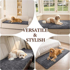 Couch Cover for Dogs, Washable Pet Sofa Covers for 3 Cushion Couch | Non Slip Dog Couch Covers for Sofa, Furniture Protector Against Fur, Dirt , Pet Friendly, Dark Grey, 27.6" x 70.9"