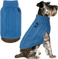 KYEESE Dog Sweater Turtleneck Thick Knit Pullover for Cold Weather | Stretchy Fit, Lightweight & Warm, Cozy Knit Comfort, Classic Plaid Design, Gentle on Sensitive Skin, Comfortable Daily Wear