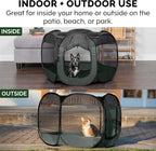 Furhaven Portable Dog Playpen Cat Tent, Pet playground,Kennel foldable indoor outdoor zippered puppy crate - Hunter Green, Large