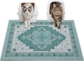 Glittme Cat Litter Mat, 33"x22" Non-Slip Washable Trapping Mat for Cats | Litter Trapping Mat With Thick PVC Coil To Catch Scatter, Soft On Paws And Waterproof Bottom To Protect Floors