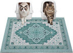 Glittme Cat Litter Mat, 33"x22" Non-Slip Washable Trapping Mat for Cats | Litter Trapping Mat With Thick PVC Coil To Catch Scatter, Soft On Paws And Waterproof Bottom To Protect Floors