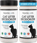 Nonscents Cat Box Deodorizer - Odor Eliminator - 2 Pack | Extends Litter Lifespan, Reduces scooping, Fragrance-free, Unscented, Odor Neutralization, Long-lasting, Non-toxic