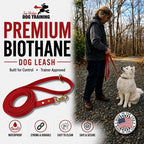 Gummy K9 Dog Leash, Biothane, Dog Training Leash, Made in The USA, 6 Feet, Various Sizes & Colors (3/4, Red)