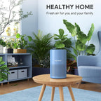 FULMINARE Air Purifiers for Home Bedroom H13 HEPA Air Filter | 360° Intake for Pet Hair, Smoke, Odors , 3 Speeds, Timer, 24dB, Small Mini Air Purifier with Night Light,Deep Blue