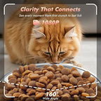Automatic Cat Feeder with Camera - 5G WiFi Timed Cat Food Dispenser, 1080P HD Video with Night Vision, 1-15 Meals, 1-99 Portions, 2-Way Audio, Keeps Dry Food Fresh, 5L Auto Pet Feeder Also for Dogs