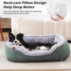 INVENHO XL Dog Beds Large Sized Dog, Washable Orthopedic Warming Soft Sleeping Durable with Anti-Slip Bottom