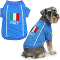 Parisian Pet Italy Dog Jersey - Breathable Mesh Puppy Football Jersey - Stretch Sporty Dog Clothes - Summer Shirts for Large Dogs - Soccer Jersey for Dogs - Sportswear Pet Clothes - Team Italy Apparel