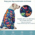 LovinPet Large Dog Pajamas, Four-Leg Stretch Onesie Bodysuit, Lightweight UV-Shielding Pajamas, Anti-Lick Calming Recovery Suit for Surgery, Pull-On for Medium and Large Breeds,Green,M
