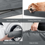 Outdoor Waterproof Orthopedic Dog Bed for Large Dogs | Egg Crate Foam for Joint Support, TPU Waterproof Layer, Machine Washable 1680D Oxford Cover, 36 x 27 Inch, Up to 65 lbs